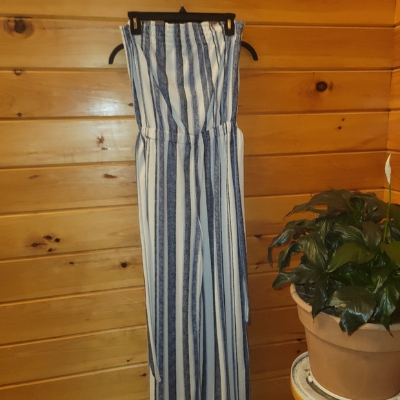 Classy And Cute Strapless Jumpsuit By Love With Detachable Belt Size Large - Picture 3 of 13
